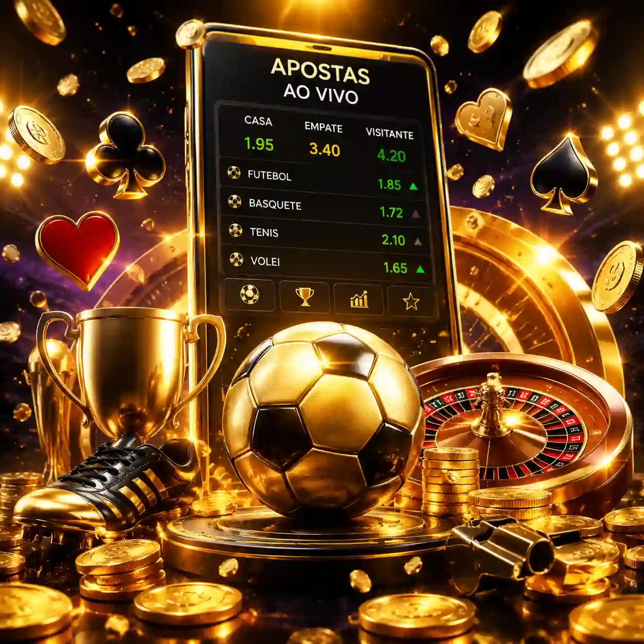 Hub de apostas com jogos crash e esportes