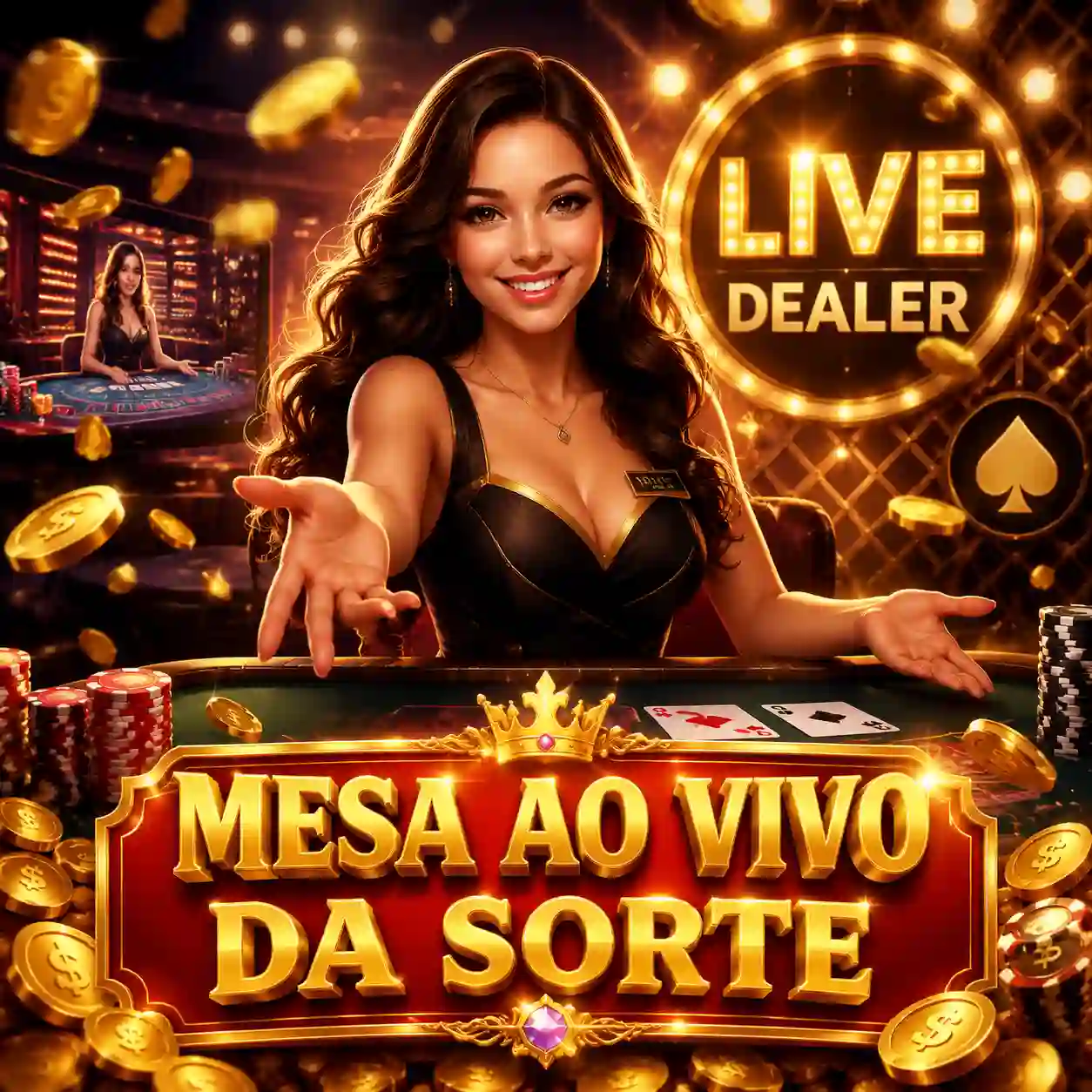 Seleção de fichas na mesa de cassino ao vivo
